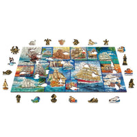 Sailing Ships 505 Piece Wood Jigsaw Puzzle Wooden City