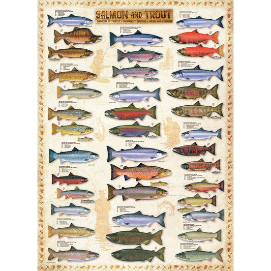 Salmon & Trout 1000 Piece Jigsaw Puzzle Eurographics - BIG FRENCHIES
