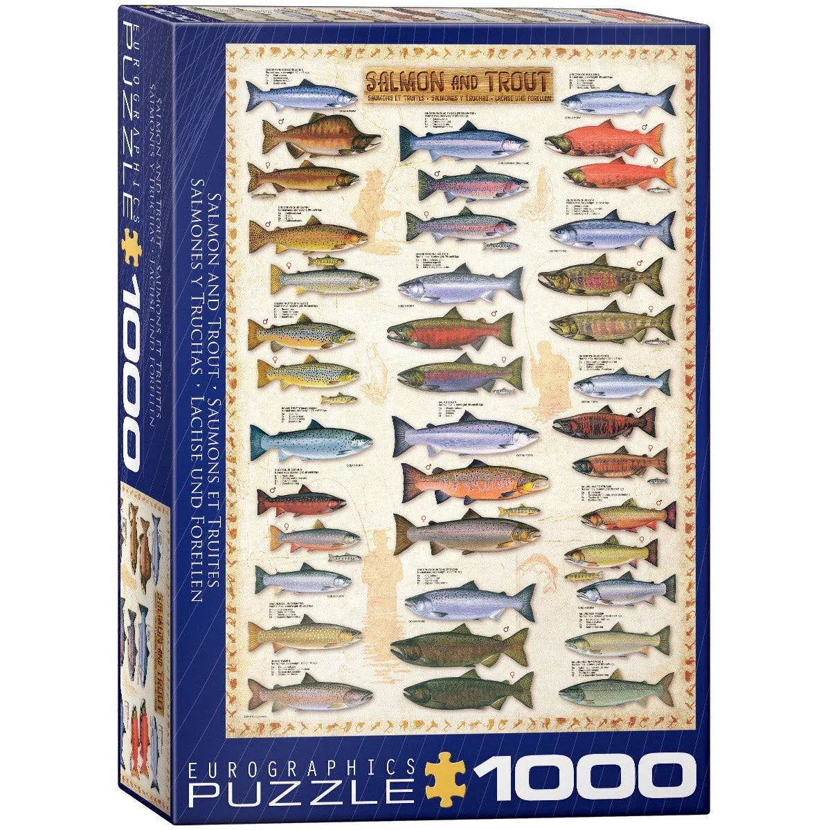 Salmon & Trout 1000 Piece Jigsaw Puzzle Eurographics - BIG FRENCHIES