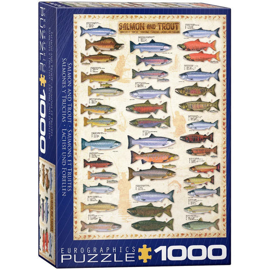 Salmon & Trout 1000 Piece Jigsaw Puzzle Eurographics - BIG FRENCHIES