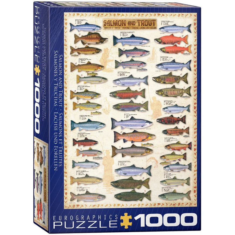 Salmon & Trout 1000 Piece Jigsaw Puzzle Eurographics - BIG FRENCHIES