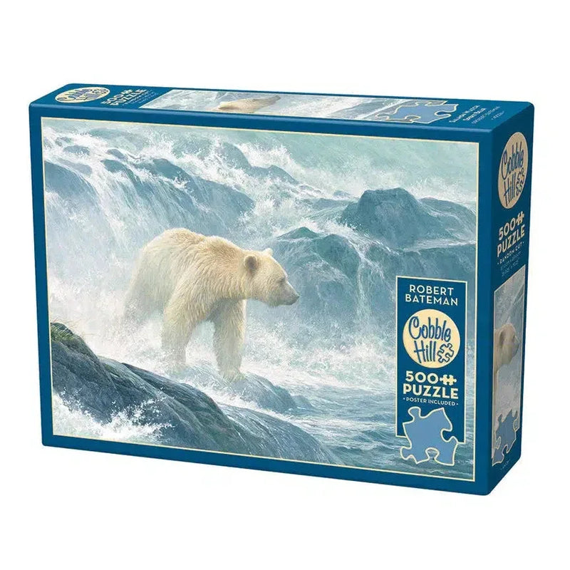 Salmon Watch - Spirit Bear 500 Piece Jigsaw Puzzle Cobble Hill - BIG FRENCHIES