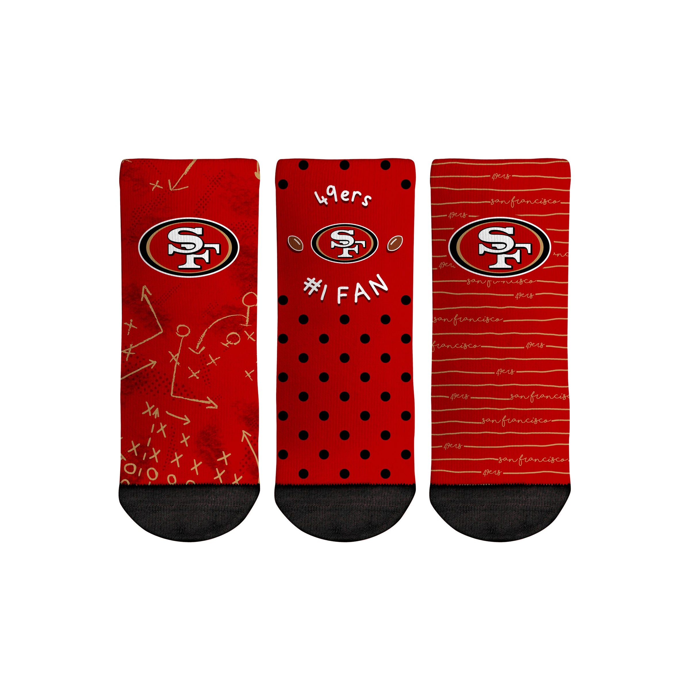 San Francisco 49ers - Number 1 Fan 3-Pack (Toddler)