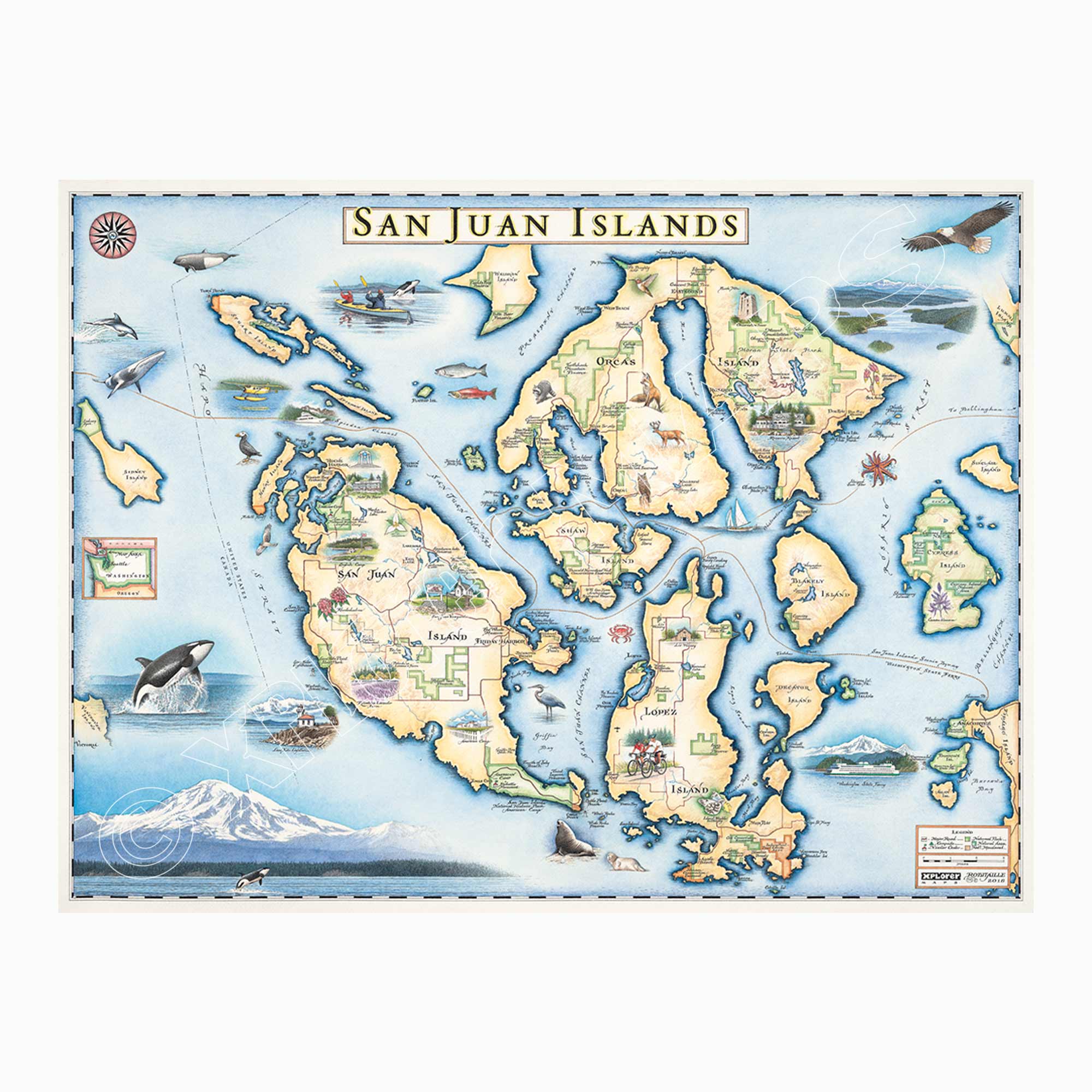 San Juan Islands 1000 Piece Jigsaw Puzzle Xplorer Maps