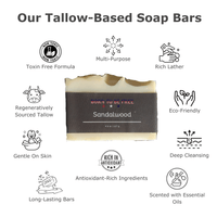 Sandalwood Tallow Soap Bar - BIG FRENCHIES