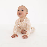 Sandstone Gingham Bamboo Sleeper - BIG FRENCHIES