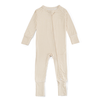 Sandstone Gingham Bamboo Sleeper - BIG FRENCHIES
