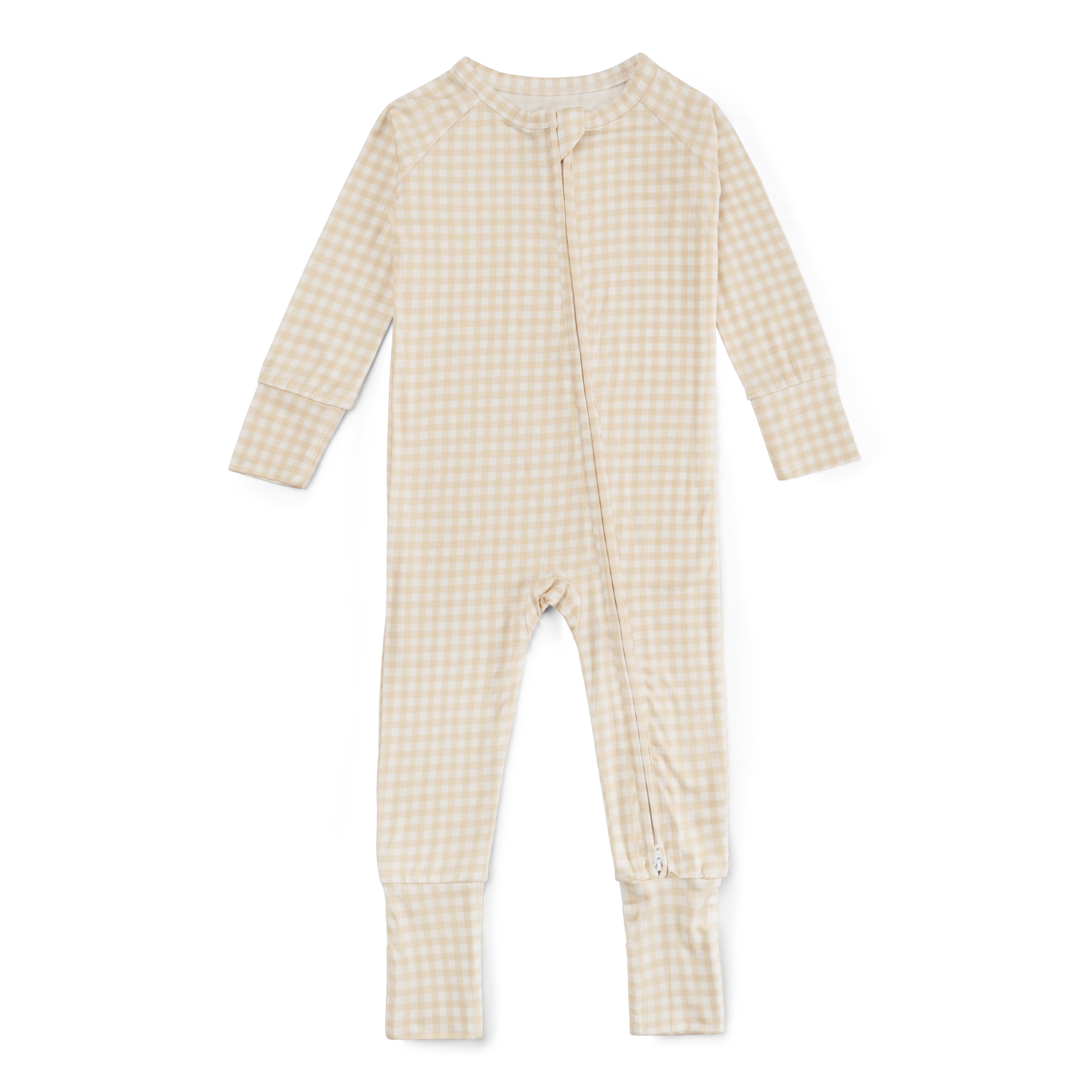 Sandstone Gingham Bamboo Sleeper - BIG FRENCHIES