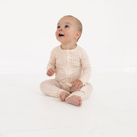 Sandstone Gingham Bamboo Sleeper - BIG FRENCHIES