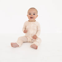 Sandstone Gingham Bamboo Sleeper - BIG FRENCHIES