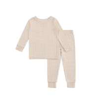 Sandstone Gingham Bamboo Toddler Pajama Set - BIG FRENCHIES