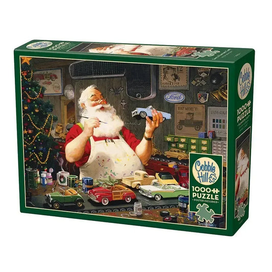 Santa Painting Cards 1000 Piece Jigsaw Puzzle Cobble Hill - BIG FRENCHIES