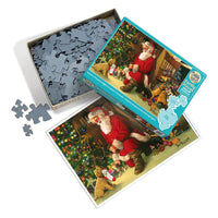 Santa's Lucky Stocking 350 Piece Family Jigsaw Puzzle Cobble Hill