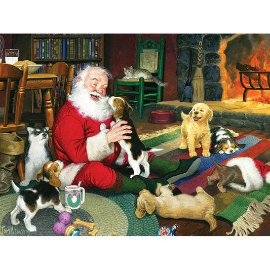 Santa's Playtime 275 Large Piece Jigsaw Puzzle Cobble Hill - BIG FRENCHIES