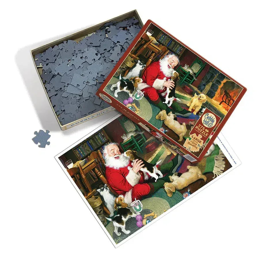 Santa's Playtime 275 Large Piece Jigsaw Puzzle Cobble Hill - BIG FRENCHIES
