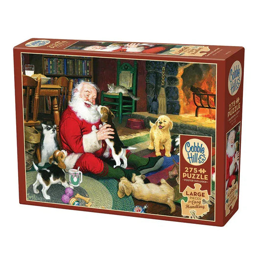 Santa's Playtime 275 Large Piece Jigsaw Puzzle Cobble Hill - BIG FRENCHIES