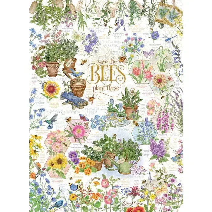 Save the Bees 1000 Piece Jigsaw Puzzle Cobble Hill - BIG FRENCHIES