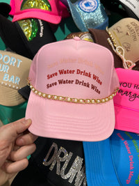 Save Water Drink Wine Trucker - BIG FRENCHIES