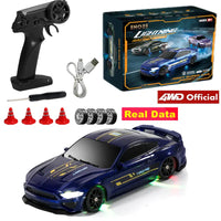 4WD RC Drift Racing Car - 1/43 Mini High-Speed Electric Car with Gyroscope, Realistic Lights, Remote Control Toy for Kids & Adults