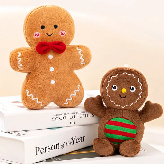 Gingerbread Plush Toy – Caramel Chocolate Stuffed Xmas Cushion Doll - BIG FRENCHIES