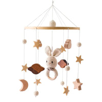 Wooden Baby Crib Mobile with Music Box Bell