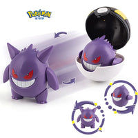 Pokemon Pokeball Anime Figures Toys, Pikachu Gengar Dragonite Snorlax Lapras Pocket Pokeball Toys