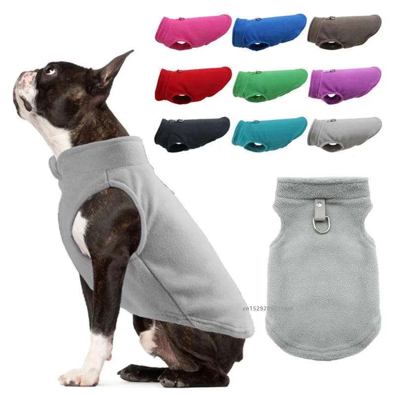 Winter Warm Dog Jacket with D-Ring – Cozy Pet Vest for Small Dogs & Cats - BIG FRENCHIES
