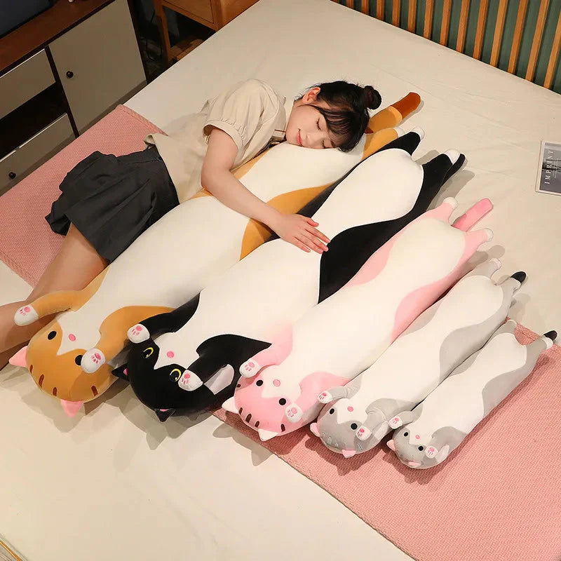 Long Cat Plush Toys - Soft Nap Pillow & Home Decor | 50-130cm Cute Gift for Kids & Girls-Pet Toys-BIG FRENCHIES-Econic Blanks