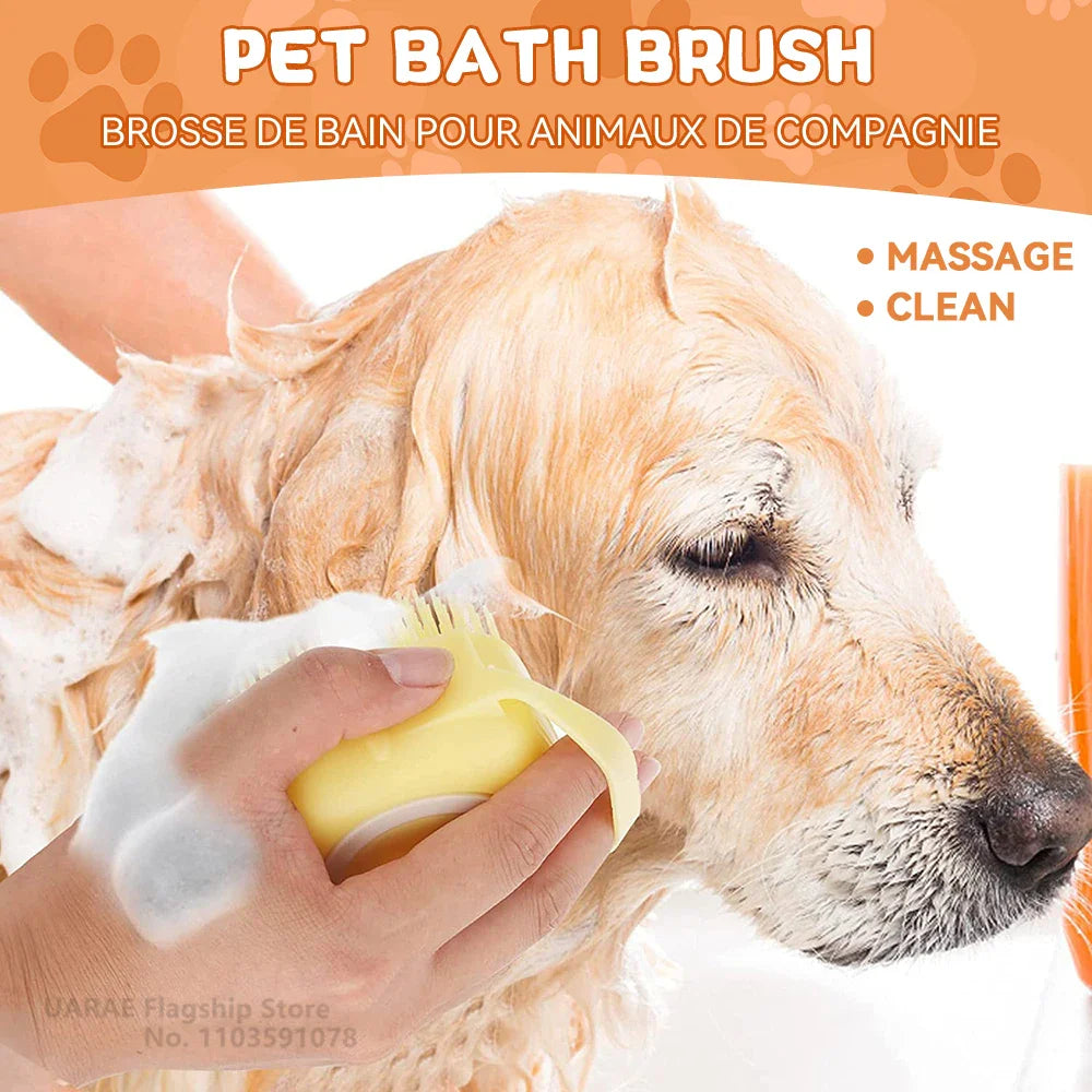 Pet Bathing Brush with Shampoo Dispenser - BIG FRENCHIES