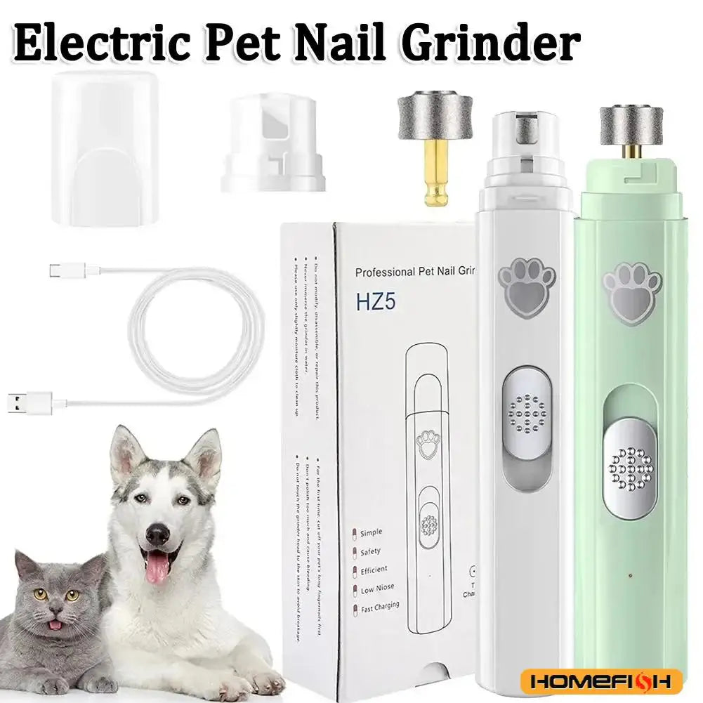 Electric Dog Nail Grinder – USB Rechargeable Pet Nail Clipper & Painless Trimmer for Small and Large Pets - BIG FRENCHIES