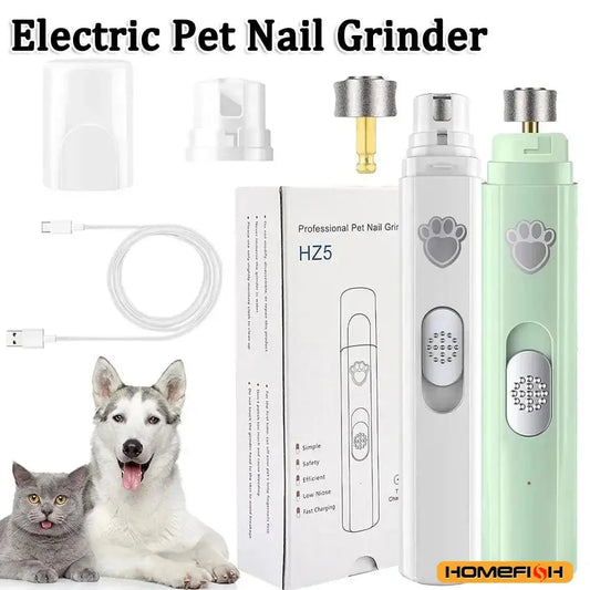 Electric Dog Nail Grinder – USB Rechargeable Pet Nail Clipper & Painless Trimmer for Small and Large Pets - BIG FRENCHIES