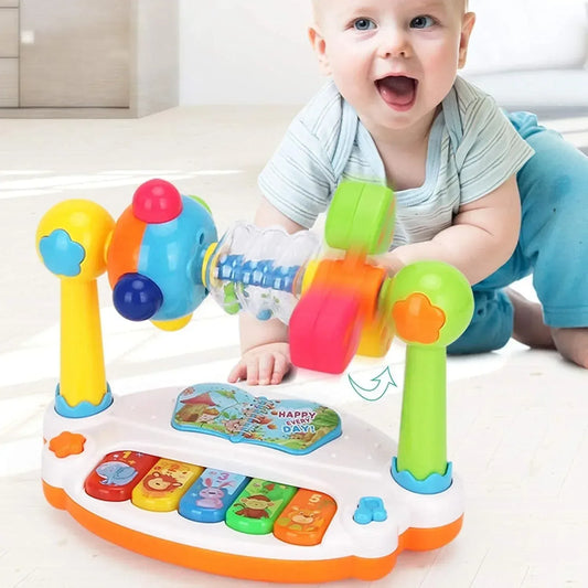 Baby Piano Musical Toy – Light-Up Keyboard & Rotating Music Toy - BIG FRENCHIES