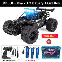 1:16 RC Drift Racing Car - High-Speed Off-Road Alloy Truck with LED Lights, 20KM/H, 2.4G Radio Control for Kids & Adults