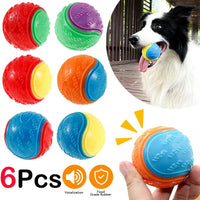 6Pcs Squeaky Dog Balls – Interactive Chew Toys for Dogs - BIG FRENCHIES