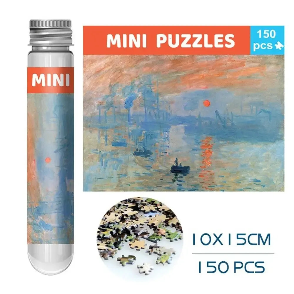 150PCS Oil Painting Jigsaw Puzzles – Mini Test Tube Educational Toy - BIG FRENCHIES