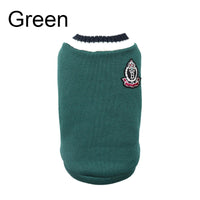 Small Dog Winter Sweater - V-Neck College Style Knitwear - BIG FRENCHIES