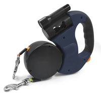 Premium 3M Retractable Double Dog Leash – Reflective 360° Swivel No-Tangle Lead with LED Lights for Small Dogs - BIG FRENCHIES