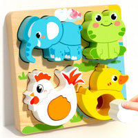 Montessori Wooden Building Blocks – Educational Color & Shape Toy - BIG FRENCHIES