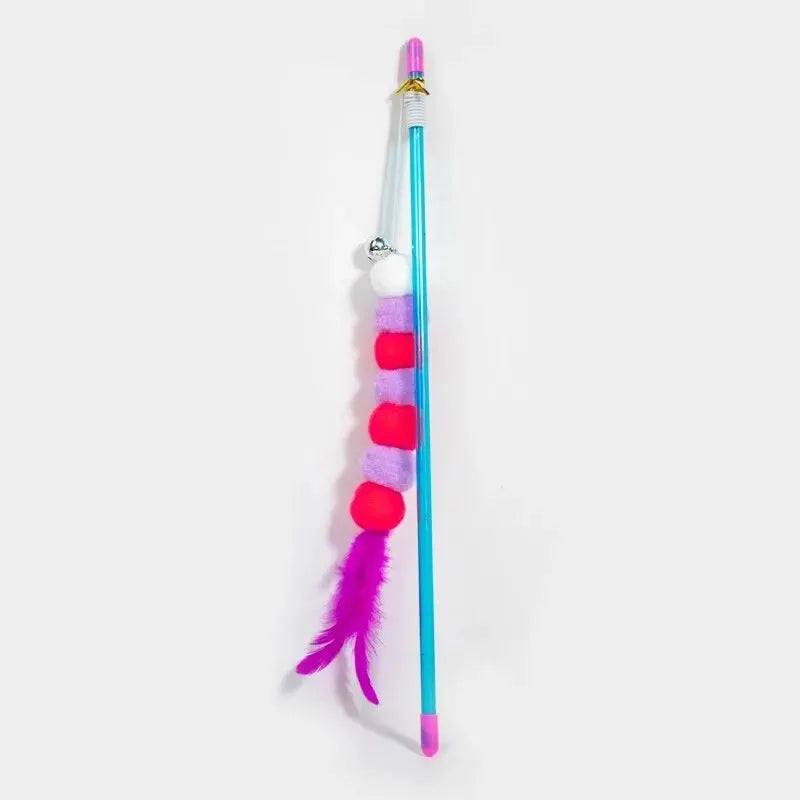 Elastic String Cat Teaser Wand with Faux Fur Bug - BIG FRENCHIES