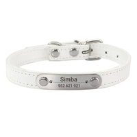 Personalized Dog Collar with Name Engraving – Anti-Lost PU Leather Collar for Dogs and Cats - BIG FRENCHIES