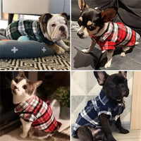 British Style Plaid Dog Shirt – Cotton Pet Clothes for Small Dogs & Cats - BIG FRENCHIES