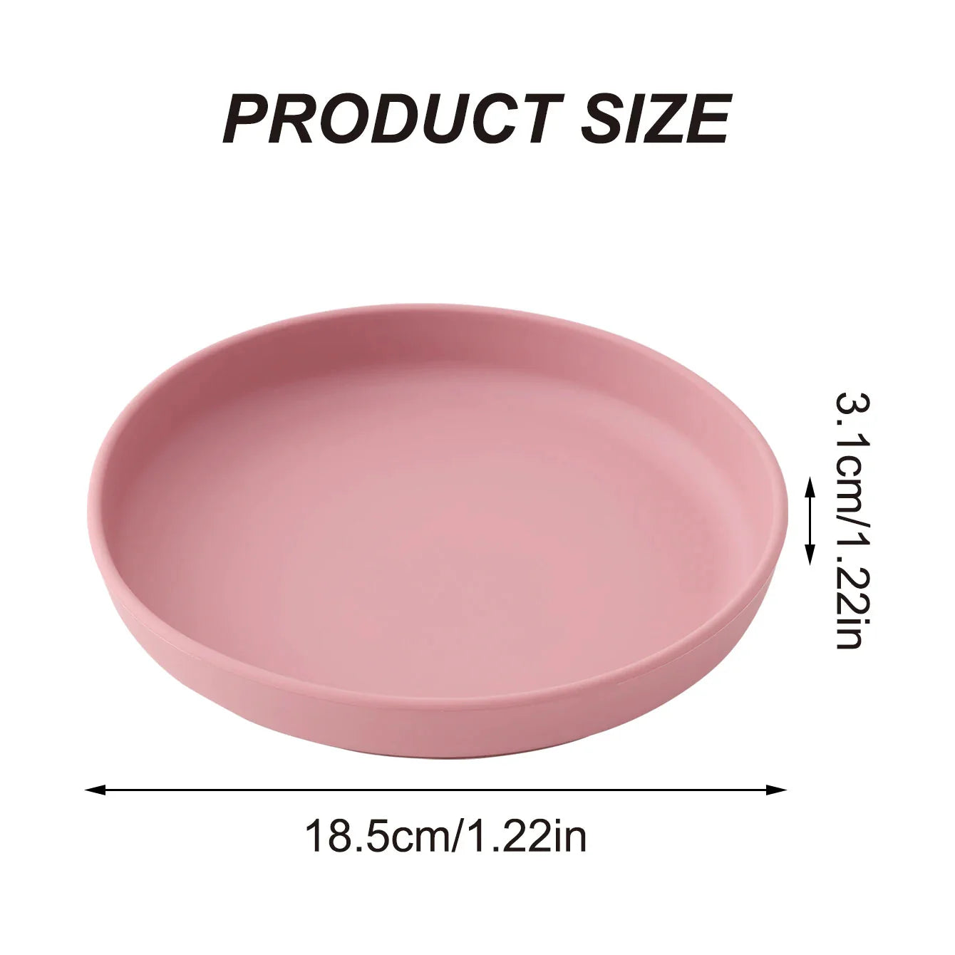 Color Kids Food Grade Silicone Baby Plate Anti-Slip Sucker Bowl