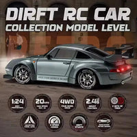 4WD Remote Control Drift Car - 1:24 Scale High-Speed Racing Car, 2.4G Radio, 20KM/H Mini RC Car for Boys & Teens