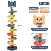 Montessori Baby Rolling Ball Track Toy – Sensory Push Pop Slide Game - BIG FRENCHIES
