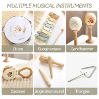 Montessori Musical Instruments Baby Toys | Drum & Xylophone for 0–12 Months - BIG FRENCHIES