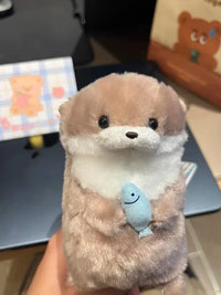 Cute Little Otter Hug Fish Plush Doll – Keychain Pendant Gift - BIG FRENCHIES