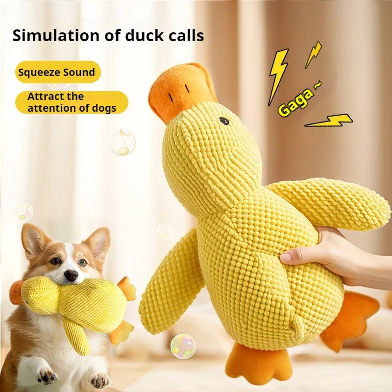 Dog Plush Sleeping Duck – Bite-Resistant & Sound Toy - BIG FRENCHIES