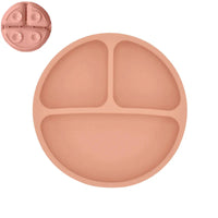 Silicone Baby Sucker Plate & Rice Spoon Set Cute Cartoon Tableware