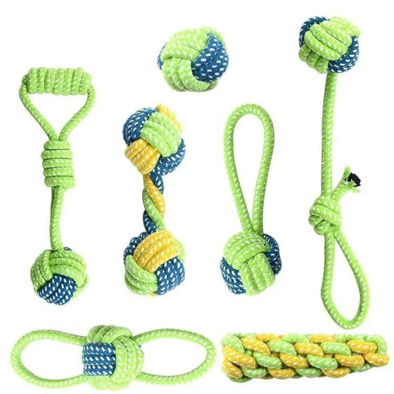 Interactive Cotton Rope Dog Toys for Puppies & Adults - BIG FRENCHIES