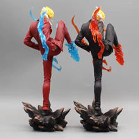 Vinsmoke Sanji Ifrit Jambe Anime Figure, One Piece Action Figurines Diable Jambe Black Foot 28 CM